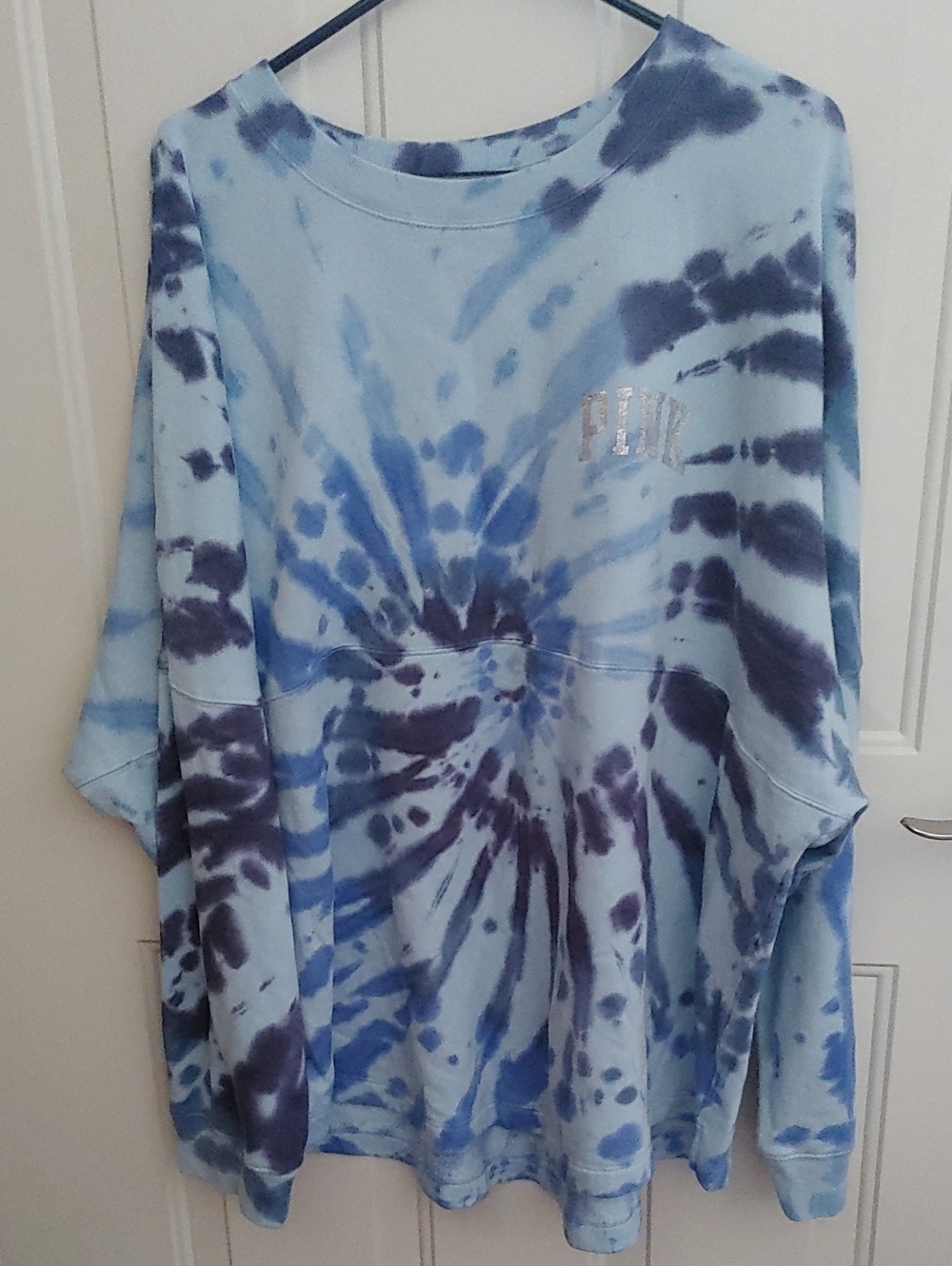 PINK Victoria's Secret Blue Tie-Dye Kids' Pullover Hoodie
